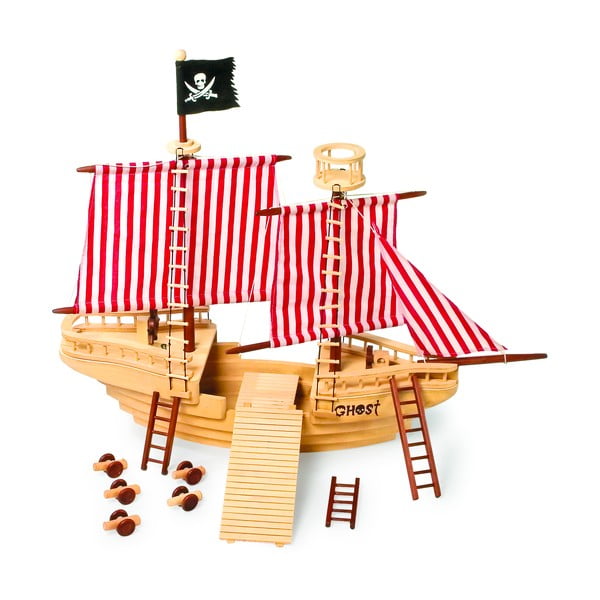Pirate játék kalózhajó fából - Legler