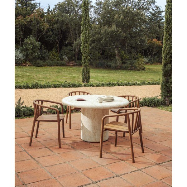 Beton kerek kerti étkezőasztal ø 122 cm Drasi – Kave Home-image-1