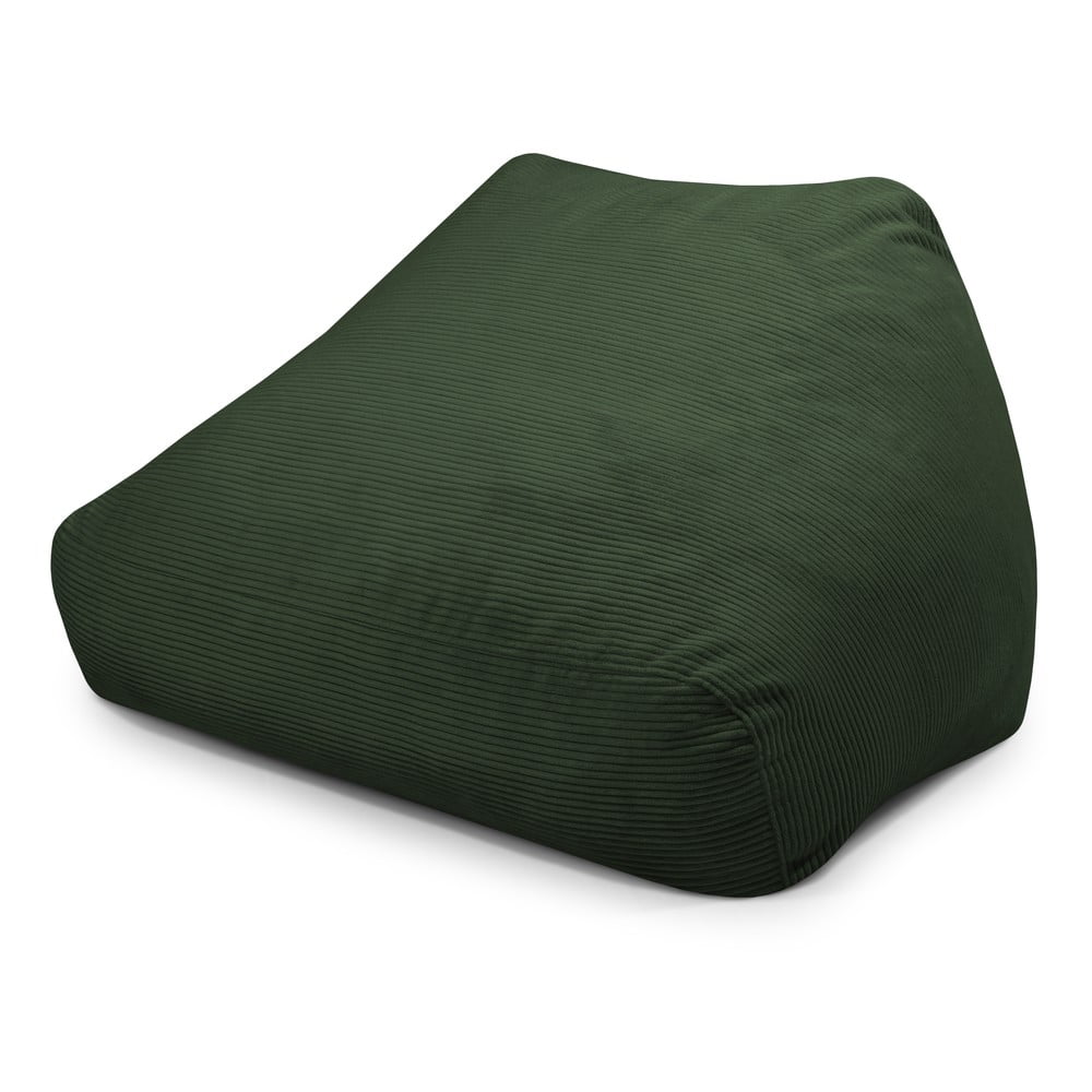 Zöld kordbársony babzsákfotel Sofa Snug  SLOWDOWN