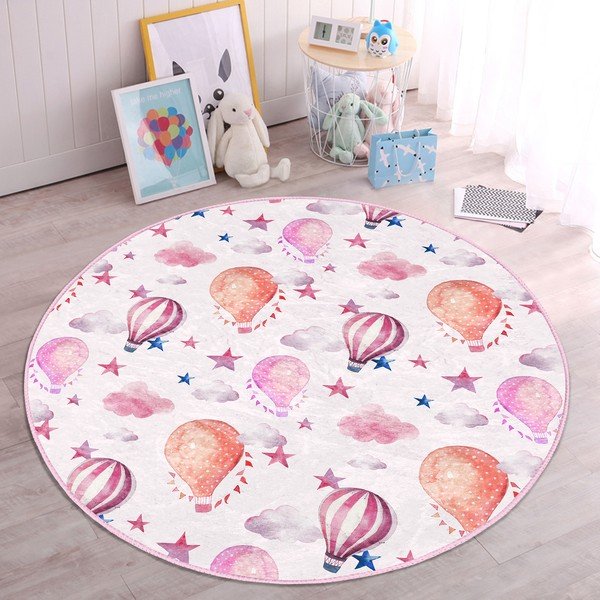 Rózsaszín gyerek szőnyeg ø 120 cm Comfort – Mila Home-image-3