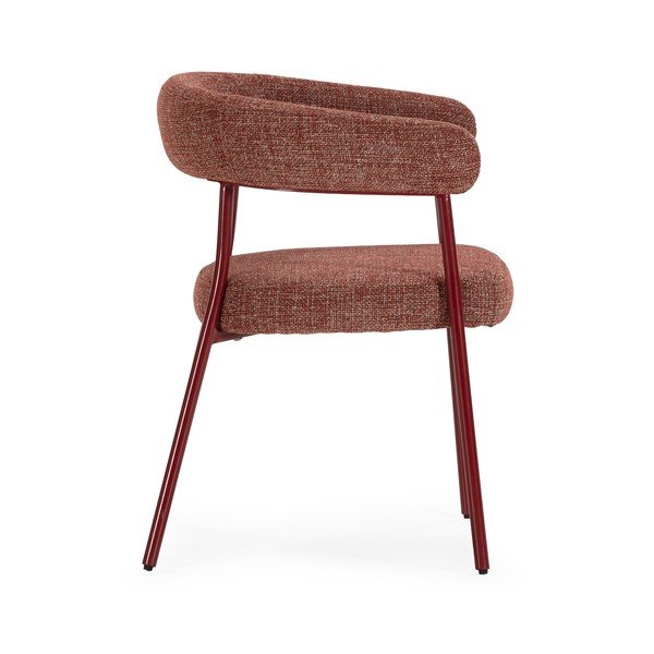 Terrakotta színű kárpitozott karfás étkezőfotel szett 2 db-os Yuri – MOME-image-3