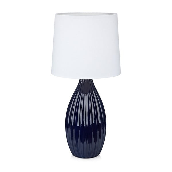 Stephanie kék-fehér asztali lámpa, ø 24 cm - Markslöjd