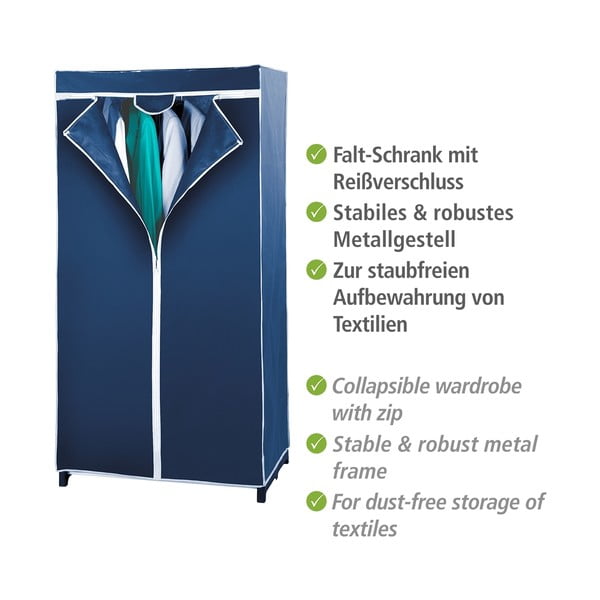 Air kék összecsukható ruhásszekrény - Wenko-image-2
