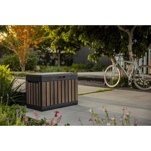 Sötétbarna műanyag kerti tárolódoboz Deco – Keter-image-2