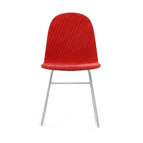 Mannequin V Stripe piros szék fém lábakkal - Iker