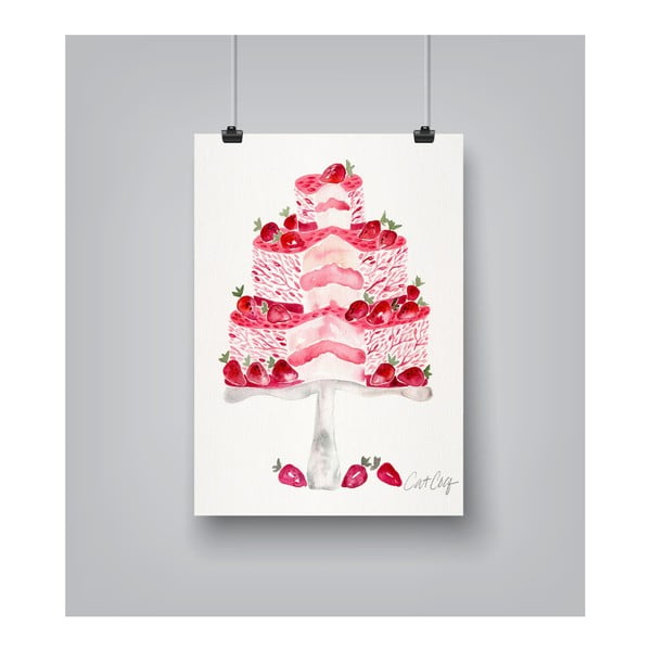 Strawberry Cake by Cat Coquillette 30 x 42 cm-es plakát