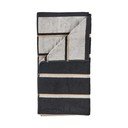 Fekete-világosszürke pamut fürdőlepedő 70x140 cm Sauna – Zone