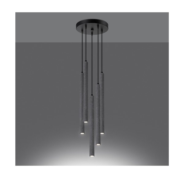 Szürke beton függőlámpa ø 25 cm Fideus – Sollux-image-4