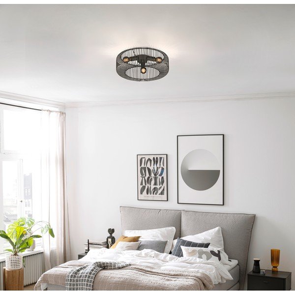 Fekete mennyezeti lámpa Cage – Fischer & Honsel-image-1