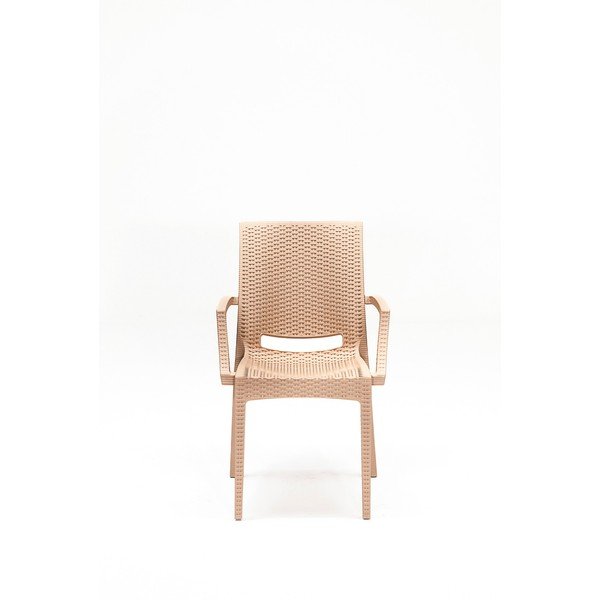 Bézs műrattan négyszemélyes kerti étkezőgarnitúra Rattan – Floriane Garden-image-2