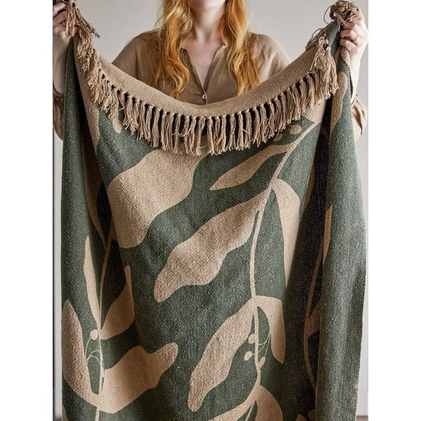 Takaró úrahasznosított pamutból 130x160 cm Geneva - Bloomingville-image-1