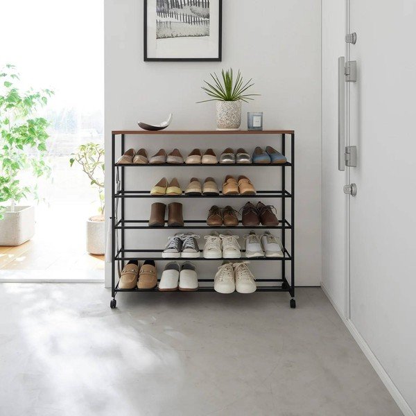 Fekete fém cipőtartó állvány 90,5x87x26 cm Tower – YAMAZAKI-image-2