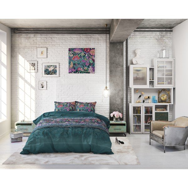 Paisley zöld kétszemélyes ágyneműhuzat, 200 x 220 cm - Sleeptime-image-4