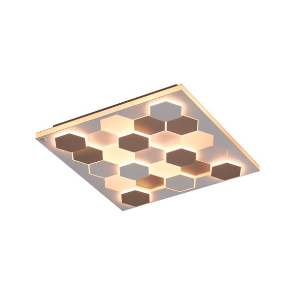 Fehér LED mennyezeti lámpa hangvezérléssel-mobil alkalmazás vezérléssel, fém búrával 55x55 cm Cifavo – CINQUE-image-2