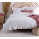 Fehér egyszemélyes renforcé pamut ágyneműhuzat 140x200 cm Como Striped – Mila Home Luxury