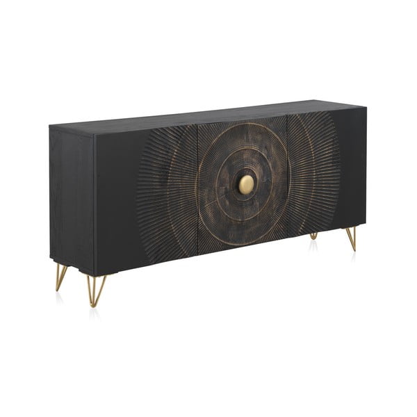 Fekete mangófa alacsony komód 160x75 cm Mango – Geese-image-2