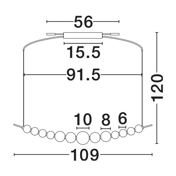 Fehér-fényes ezüstszínű fém LED dimmelhető függőlámpa üveg búrával Perla – Nova Luce-image-4