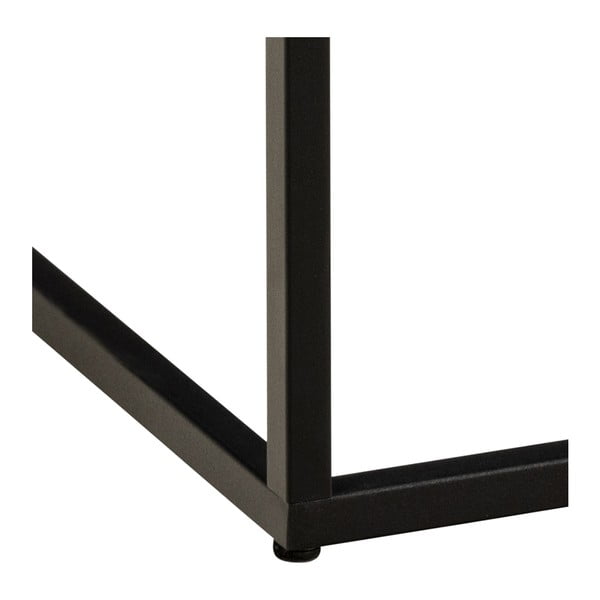 Fekete dohányzóasztal márvány dekoros asztallappal 60x60 cm Barossa – Actona-image-3