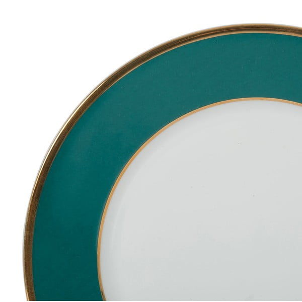 Petróleumkék porcelán desszertes tányér ø 20,5 cm Ginger – Côté Table-image-4