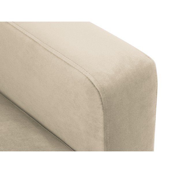 Harmony bézs bársony kanapé, 220 cm - Kooko Home-image-4