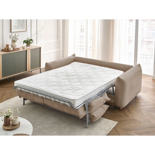 Bézs kinyitható kanapé 214 cm Ernest – Bobochic Paris-image-1