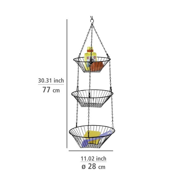Fém függő gyümölcsös kosár Trio – Wenko-image-2