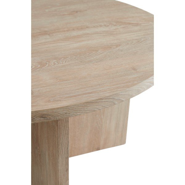 Világos natúr színű MDF kerek dohányzóasztal ø 85 cm Poppy – Ellos Home-image-2