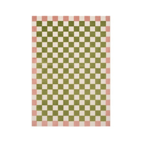 Zöld-rózsaszín kültéri-beltéri szőnyeg 200x290 cm Enja – Jotex