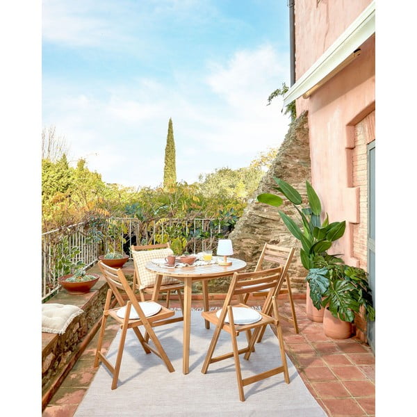 Vilma akácfa kerti étkezőasztal, ø 90 cm - Kave Home-image-1