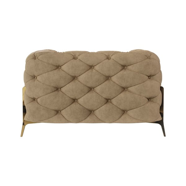 Világosbarna bársony fotel Chelsea Bis – Ropez-image-2