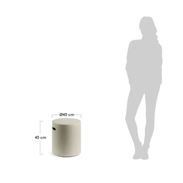 Rhette szürke betonszék - Kave Home-image-2
