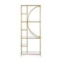 Aranyszínű acél könyvespolc 66x176x25,5 cm Elenor – Bizzotto