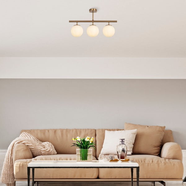 Bronzszínű mennyezeti lámpa üveg búrával ø 15 cm Atmaca – Opviq lights-image-3