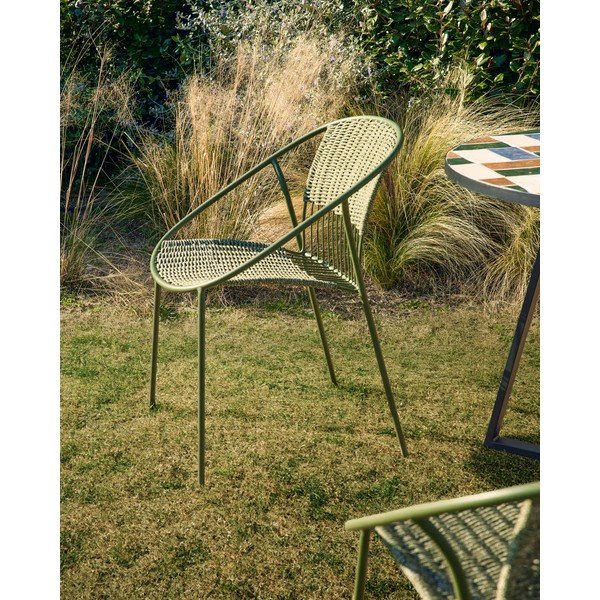 Sötétzöld kerti szék Atrani – Kave Home-image-3