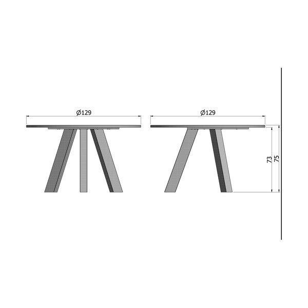 Rhonda tölgyfa étkezőasztal, ⌀ 129 cm - WOOOD-image-4