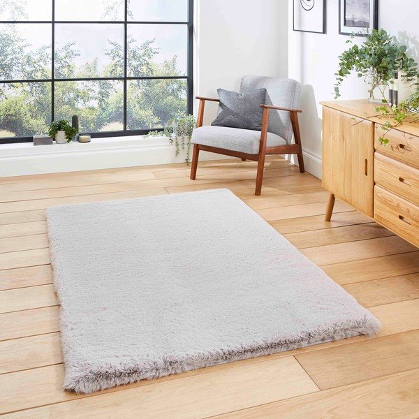 Világosszürke szőnyeg 60x120 cm Super Teddy – Think Rugs-image-1