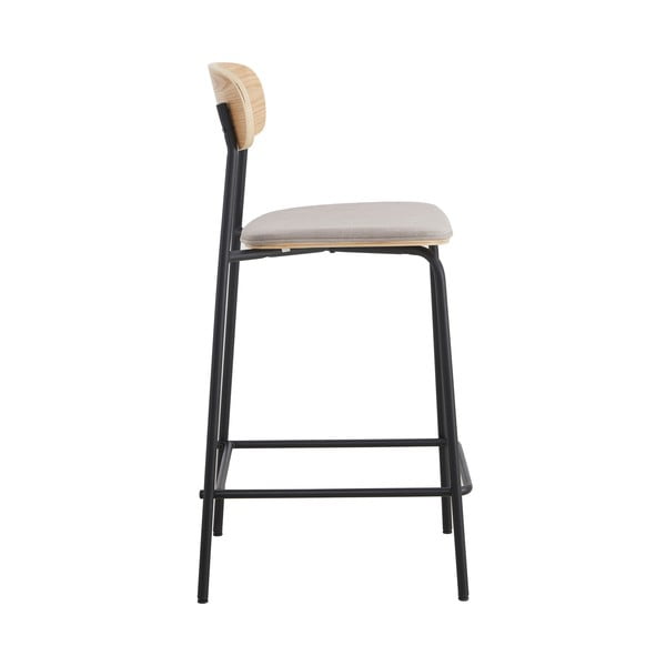 Fekete-szürkésbarna bárszék szett 2 db-os (ülésmagasság 66 cm) Adriana – Marckeric-image-3