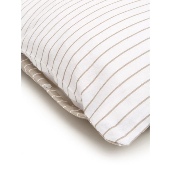 Talin fehér és bézs flanel ágynemű Westwing Collection, 155 x 220 cm, egyszemélyes Westwing Collection Talin ágynemű, 155 x 220 cm-image-4