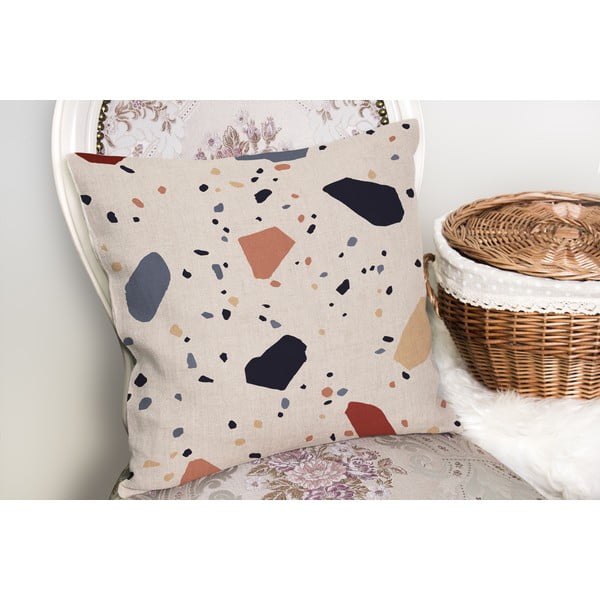 Párnahuzat 43x43 cm Cracked Terrazzo – Mila Home-image-3