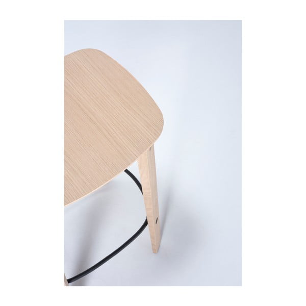 Natúr színű tölgyfa bárszék (ülésmagasság 65 cm) Nora – Gazzda-image-4