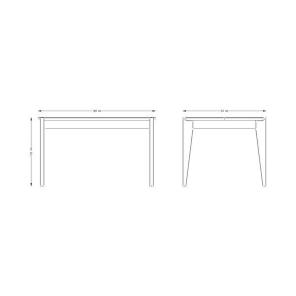 Hook borovi fenyőfa asztal fehér lábakkal, hossza 130 cm - Askala-image-1