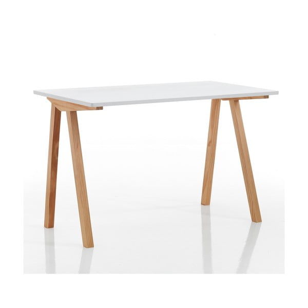 Íróasztal fehér asztallappal 60x120 cm Mak – Tomasucci
