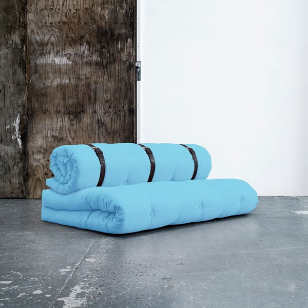 Buckle Up Celeste állítható kanapéágy, bőrpántokkal - Karup