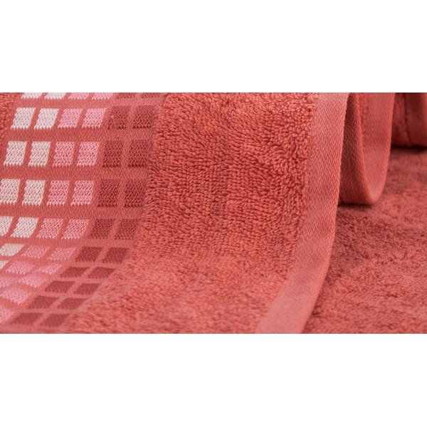 Rózsaszín pamut fürdőlepedő 70x140 cm Darwin – My House-image-1