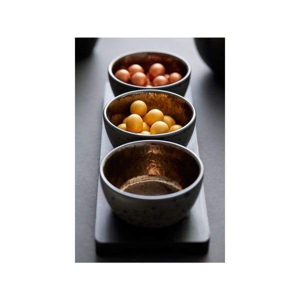 Cabaret 3 db-os agyagkerámia szervírozó tálka szett tálcával - Bitz-image-2