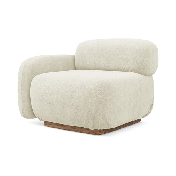 Krémszínű buklé kanapé modul (bal oldali) Ailani – Makamii-image-2