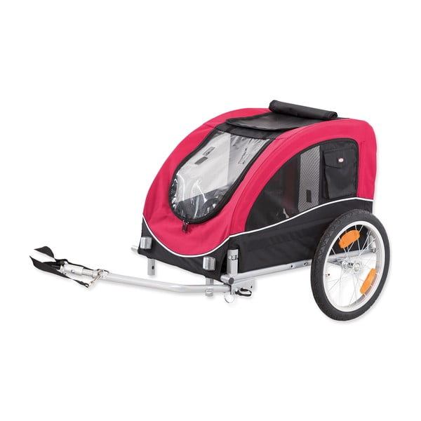 Piros kerékpár utánfutó  kutyáknak 68x75 cm Trixie M – Plaček Pet Products