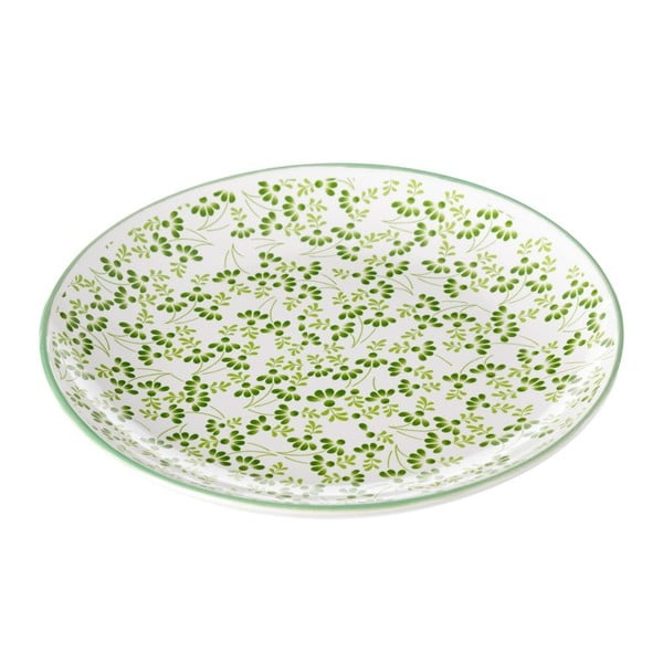Meadow zöld-fehér tányér, Ø 20,3 cm - Unimasa
