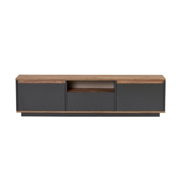 Antracitszürke TV-állvány 160x42x30 cm Sentinel – Kalune Design-image-3