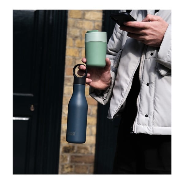 Sötétkék rozsdamentes acél utazó ivópalack 500 ml Loop – Joseph Joseph-image-2